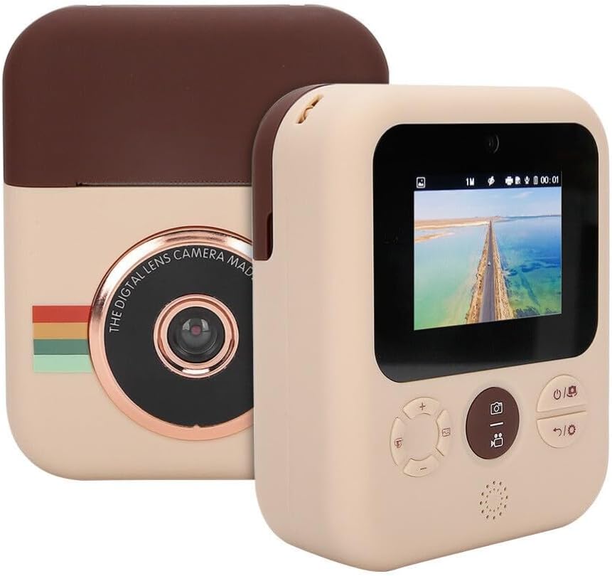 Kids Print Camera Mini HD Photo with IPS Color ScreenCamerasThe Kids Print Camera captures images with a simple press, allowing DIY graffiti and high-resolution transfers to computers for printing. With a front and rear 12MP high-definition dual camera, i